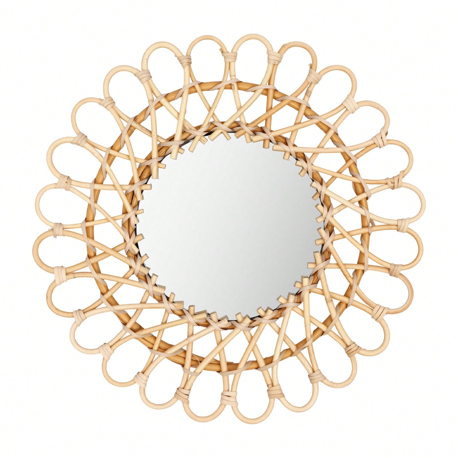 Rattan Mirror Round - Круглое зеркало из ротанга, круглое декоративное