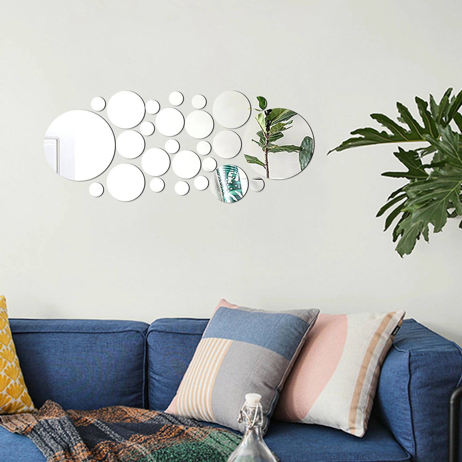Rattan Mirror Round - 26 шт. геометрические круглые хрустальные зеркальные