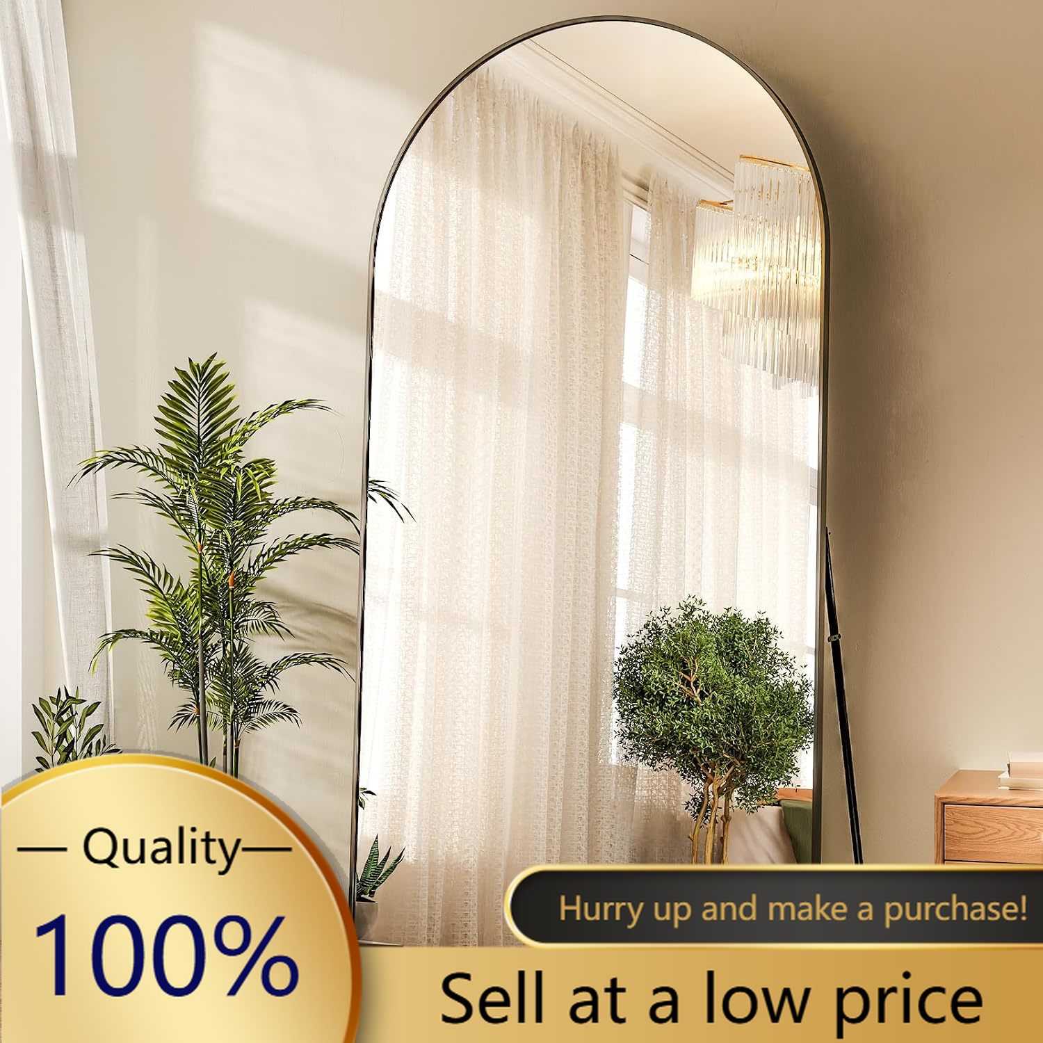 Arch Mirror Leaning - Зеркало в полный рост с арочной