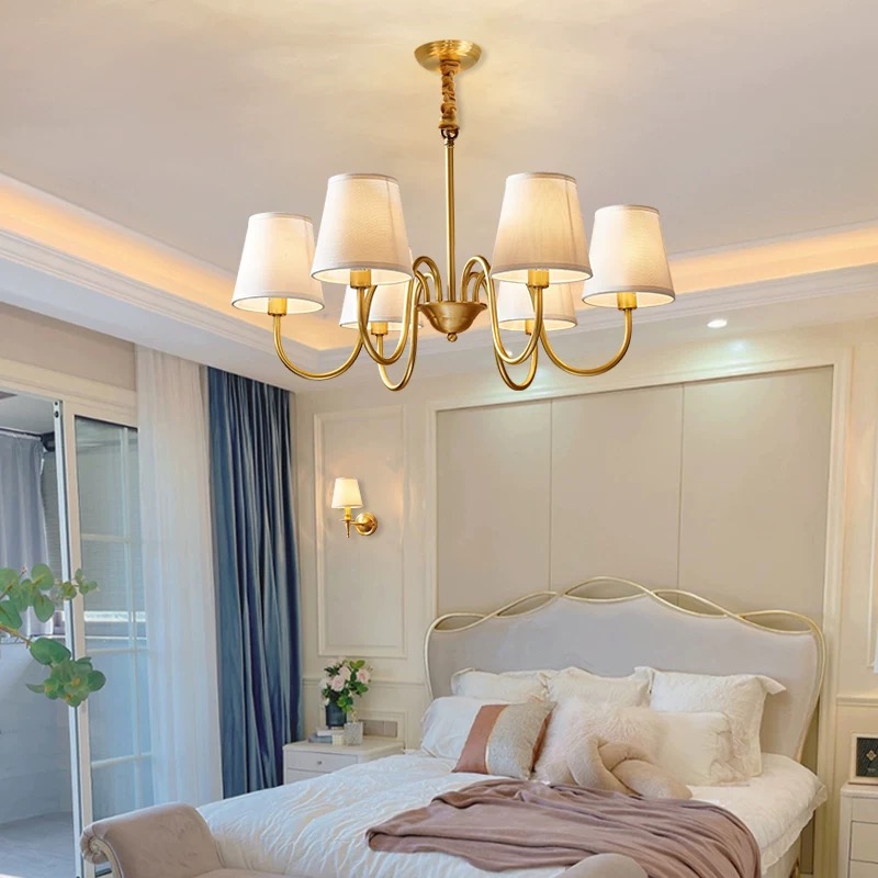 Interior Design Gold - Медная люстра для гостиной, спальни, кабинета,