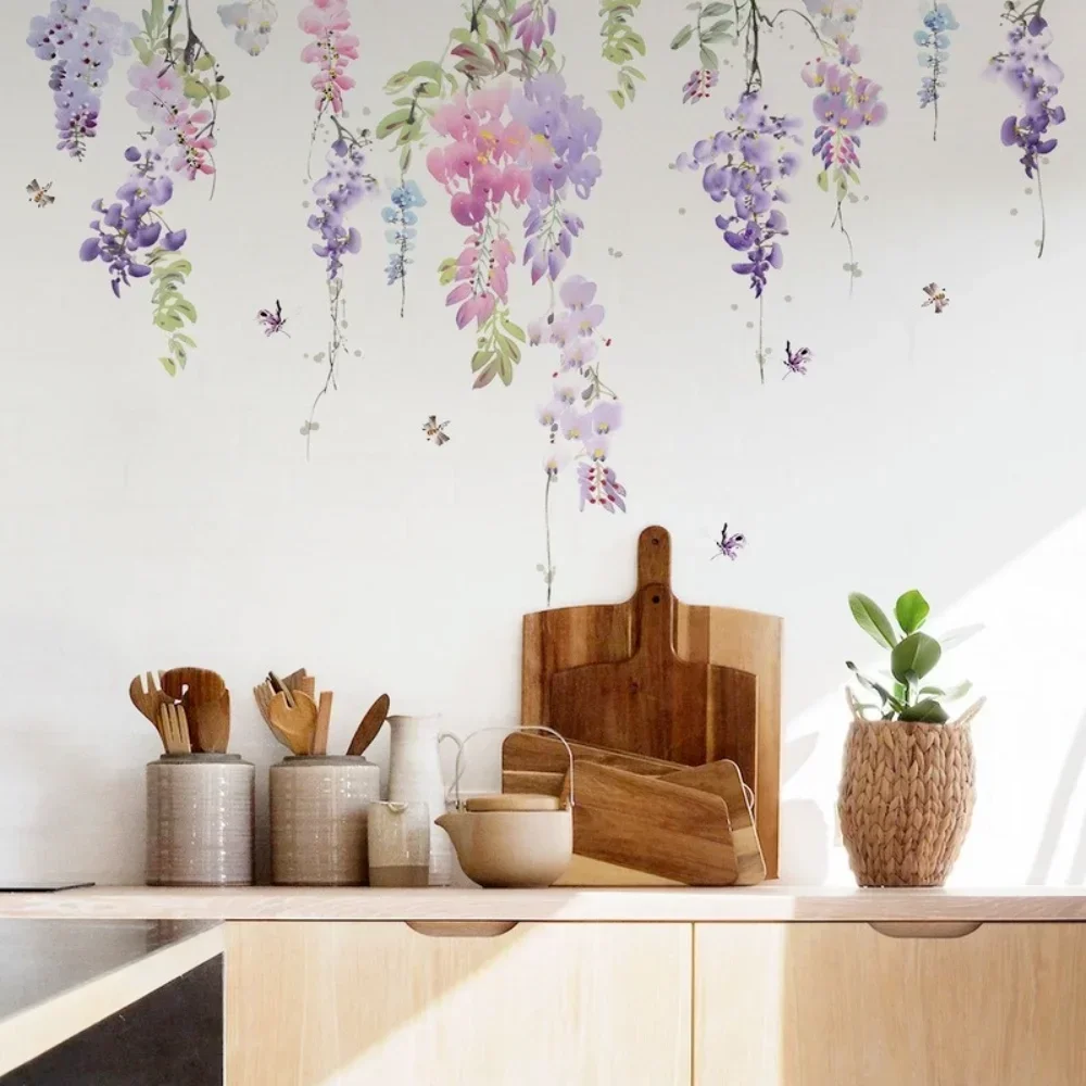 Interior Design Of House - Цветочные растения, цветочные настенные наклейки, украшение