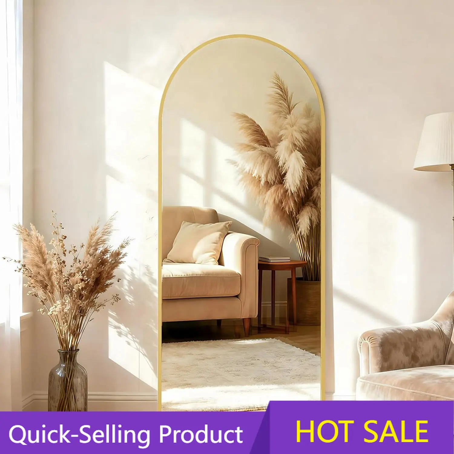 Arch Mirror Leaning - Зеркало в полный рост с подставкой,
