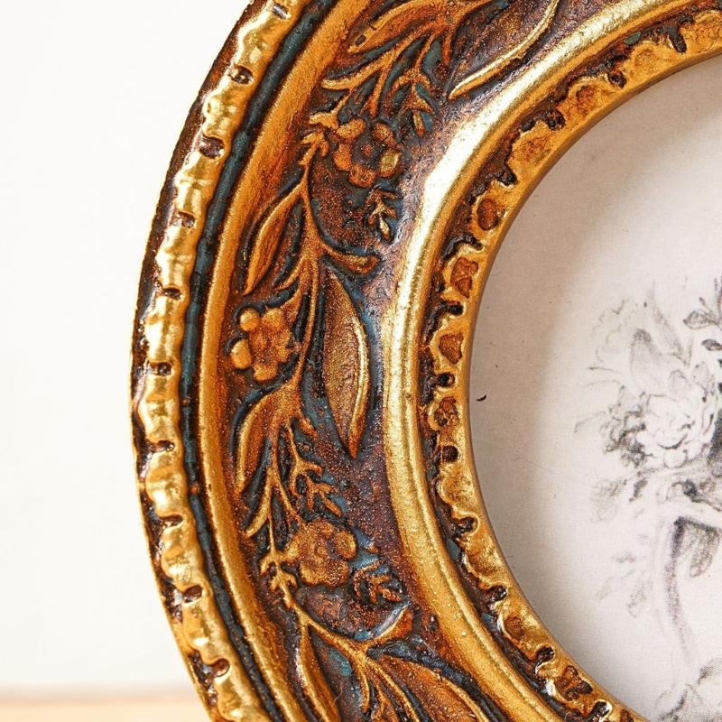 Круглая фоторамка из античной  – обзор и цена Rattan Mirror Round