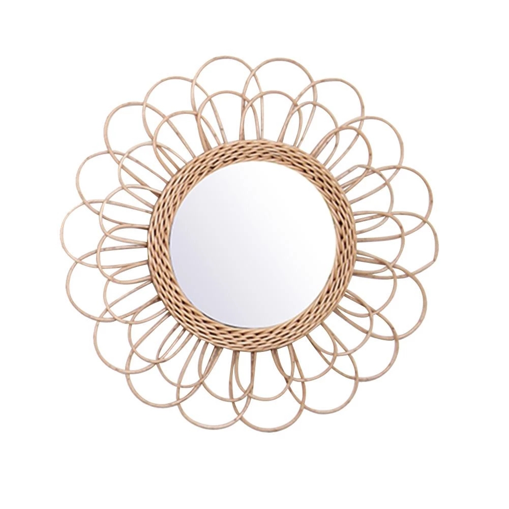 Зеркало из ротанга, инновацион – обзор и цена Rattan Mirror Round