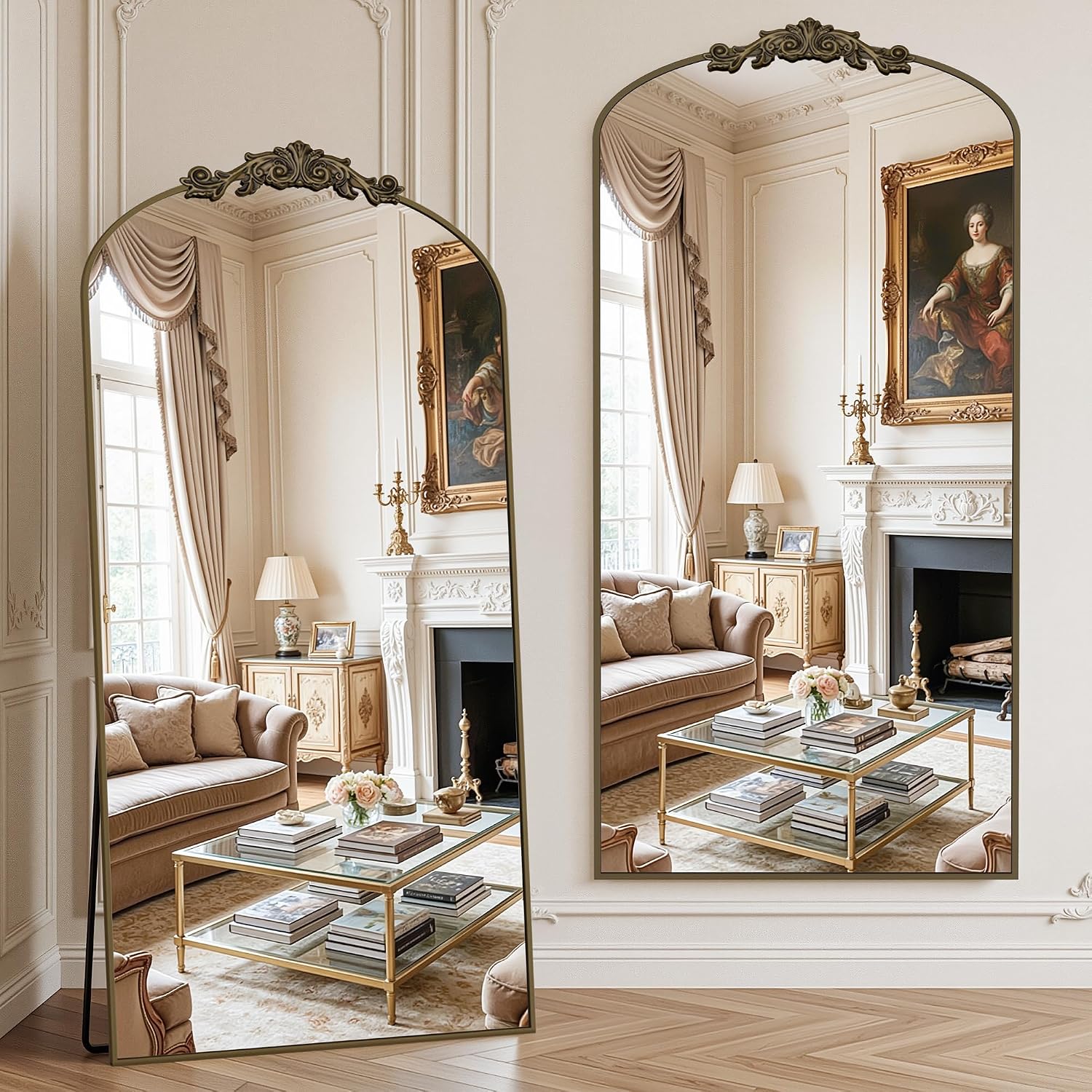 Винтажное напольное зеркало в  – обзор и цена Arch Mirror Leaning
