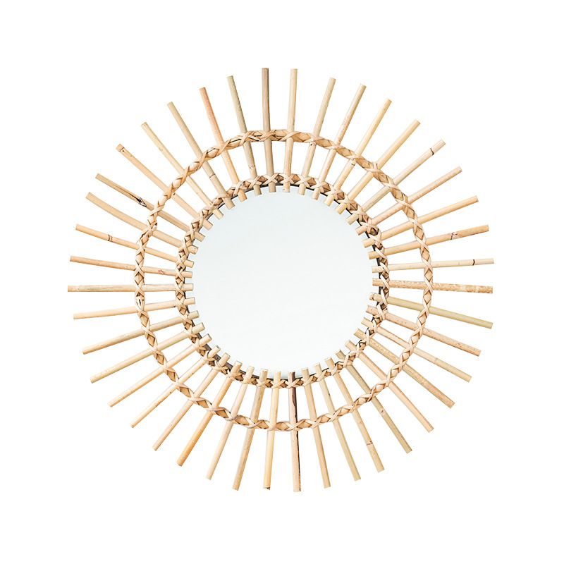 Настенное зеркало из ротанга в – обзор и цена Rattan Mirror Round