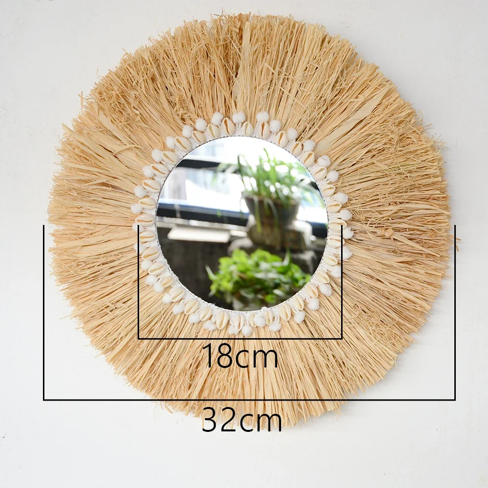 Бохо Мебель для дома Лес Рафия – обзор и цена Rattan Mirror Round
